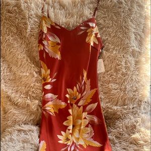 Orange floral cami dress